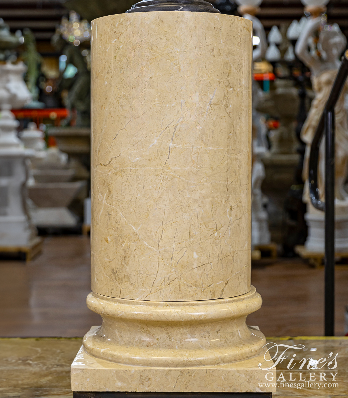 Marble Bases  - Pedestal In Royal Cream Marble - MBS-244